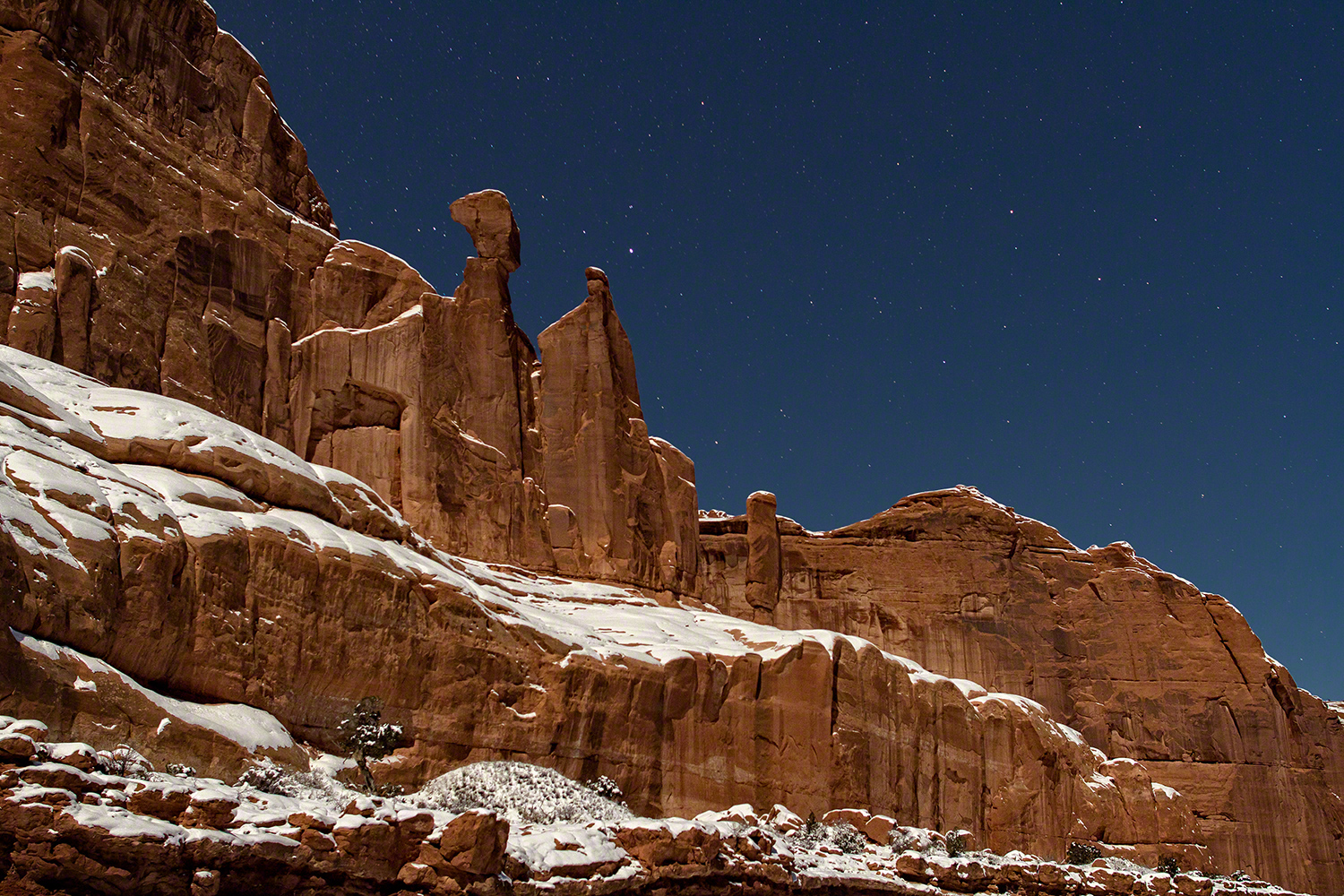 Park Avenue by Moonlight, Arches National Park