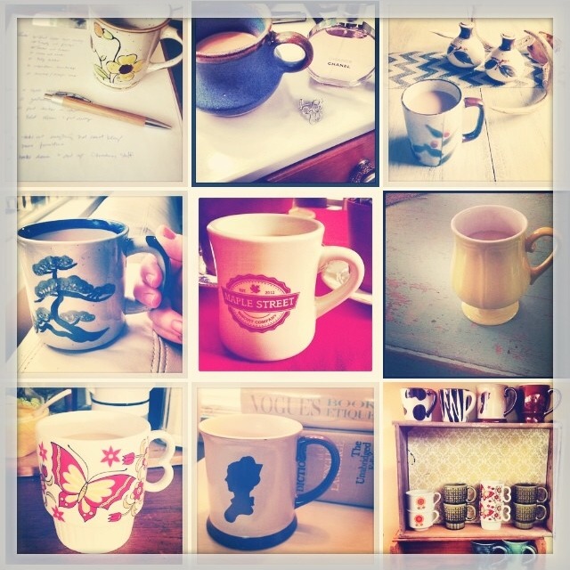I love coffee and mugs! I'm working on quite an extensive collection:) I choose a different mug each day depending on my mood.