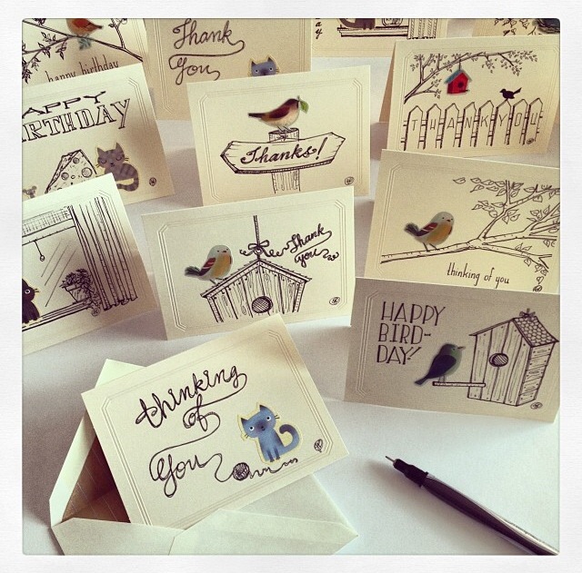 I totally love to draw my own greeting cards. I feel like this makes a card giving much more special!