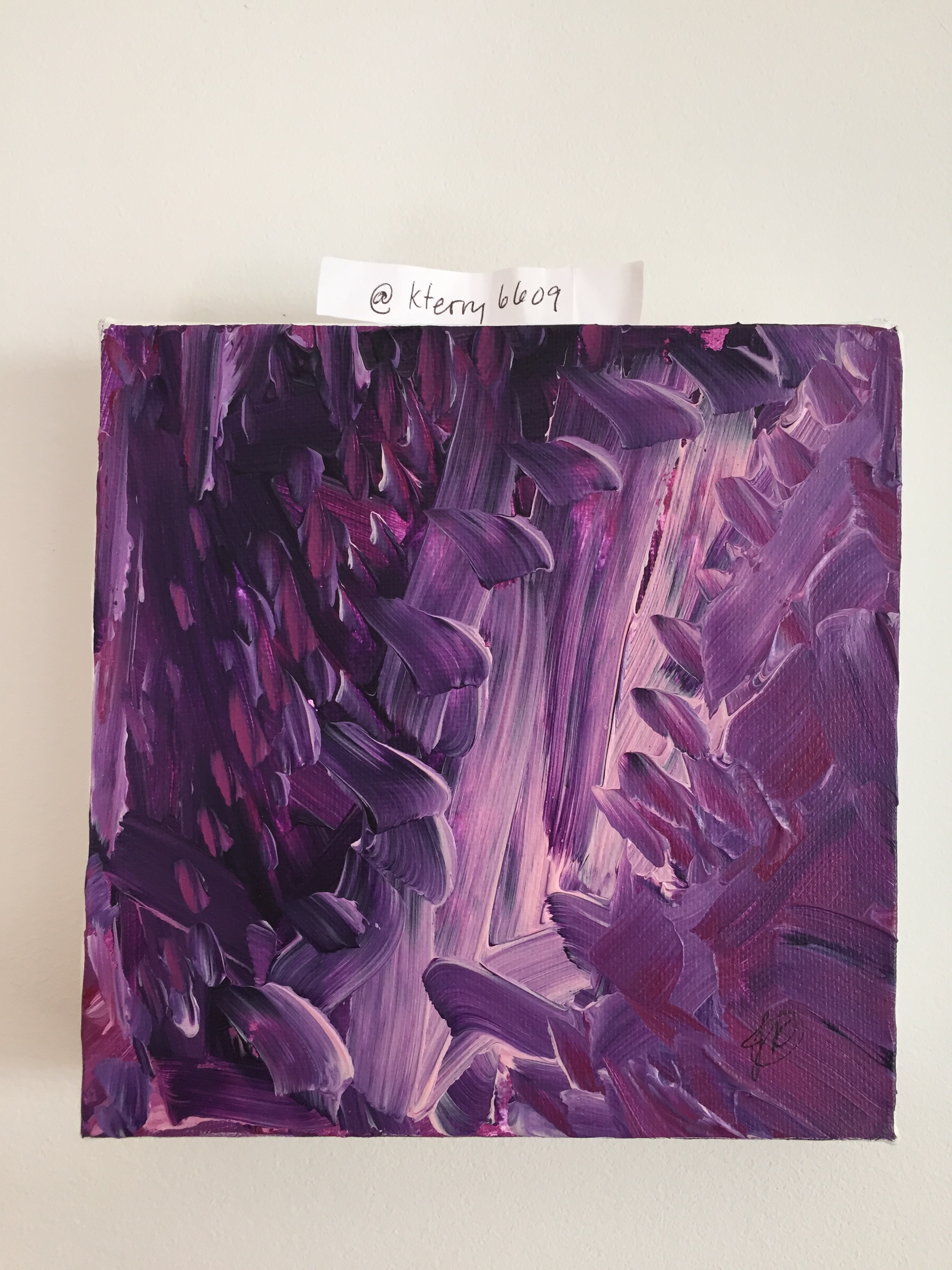 The second winner of an original acrylic on canvas was @kterry6609 ! Congrats and thank you for helping me spread the word about the concert via Instagram. ~Jess