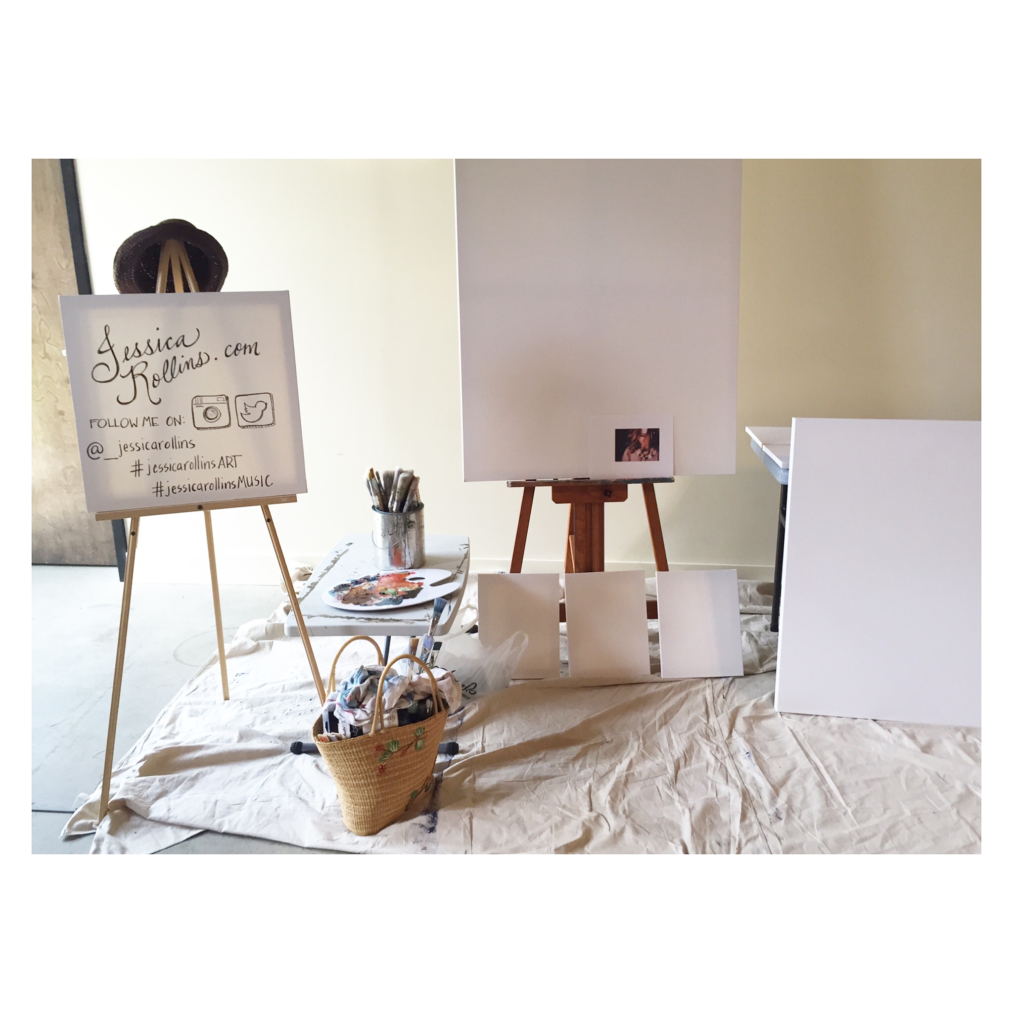 Started with blank canvases.