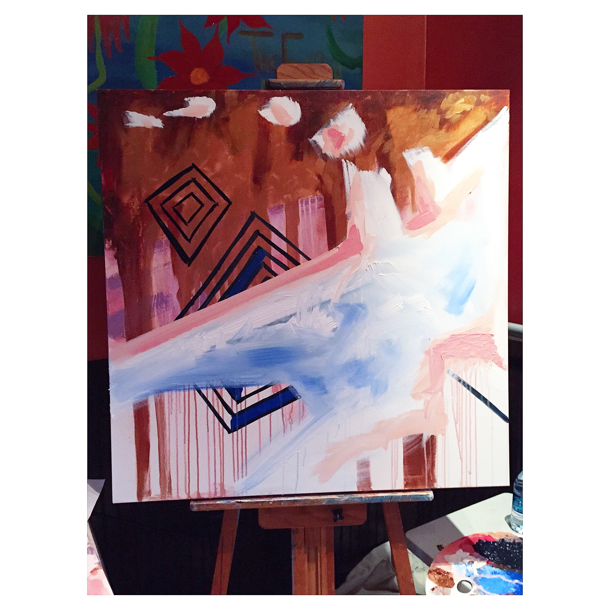 Had a little painters block at this point, but now after looking at the photos, I really dig it. Almost looks like a coyote to me.
