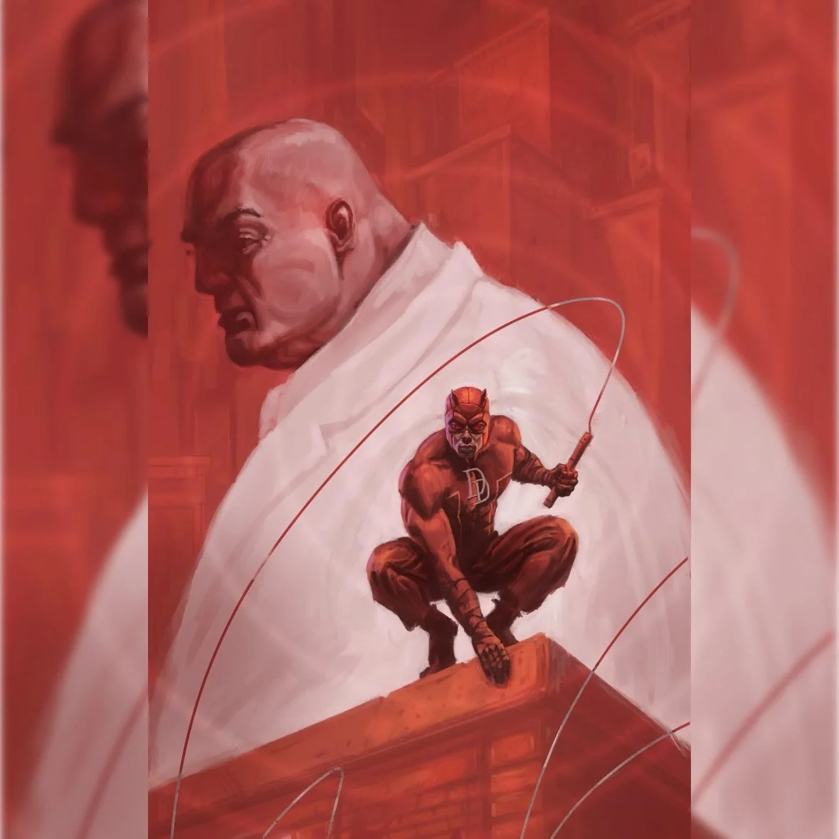 Daredevil painting to celebrate the new season of @daredevil_born_again !