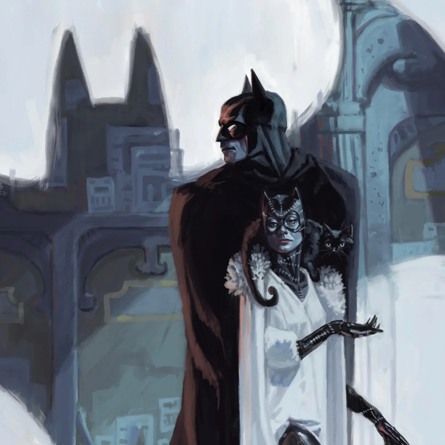 Exploring a new style and genre with Batman and Catwoman. Loved how this turned out! Who should I do next??