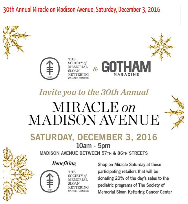 MIRACLE ON MADISON - DECEMBER 3RD AT 2:40PM