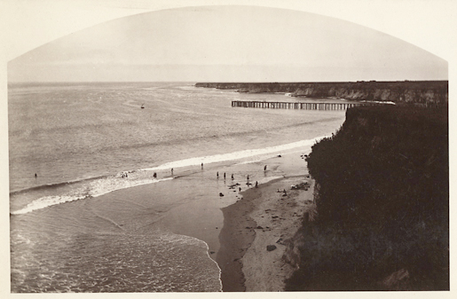 Carleton E. Watkins. S ea Bathing, Camp Capitola. Santa Cruz, Cal. , 1883. Vintage albumen print.