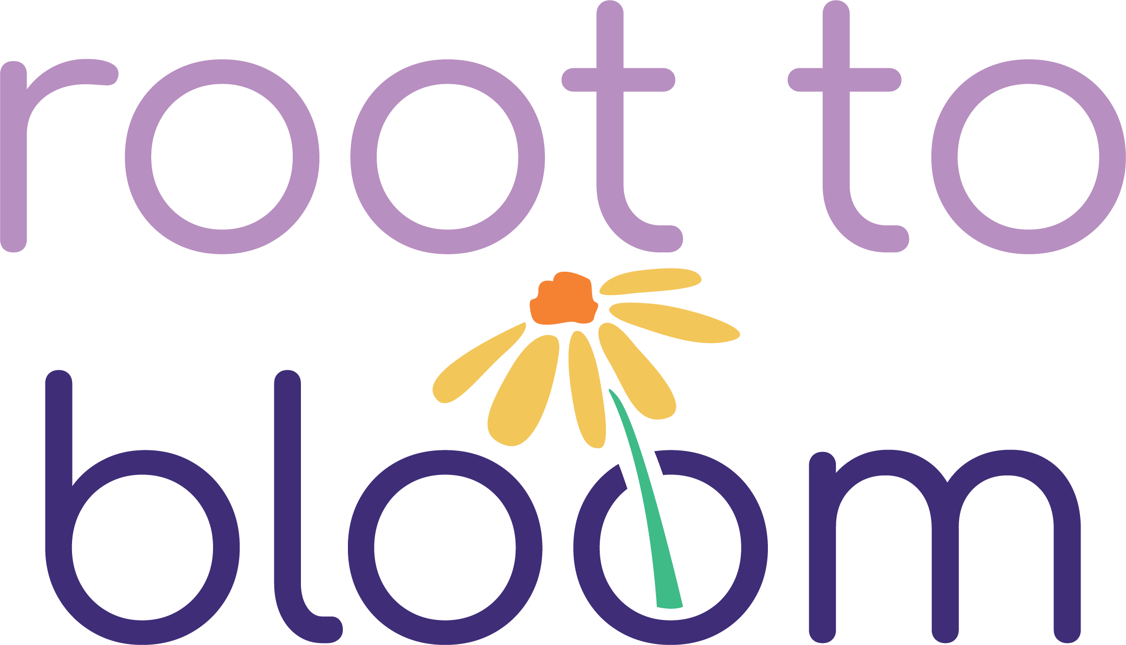 Root To Bloom Logo - All White - Stacked.png