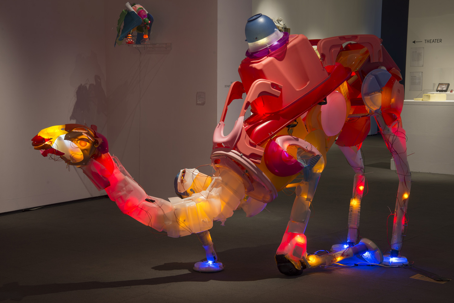   Unsustainable Creature: Camel , post-consumer plastic, PVC, LEDs,  &nbsp;75 x 115 x 24 inches. 2010.&nbsp;  