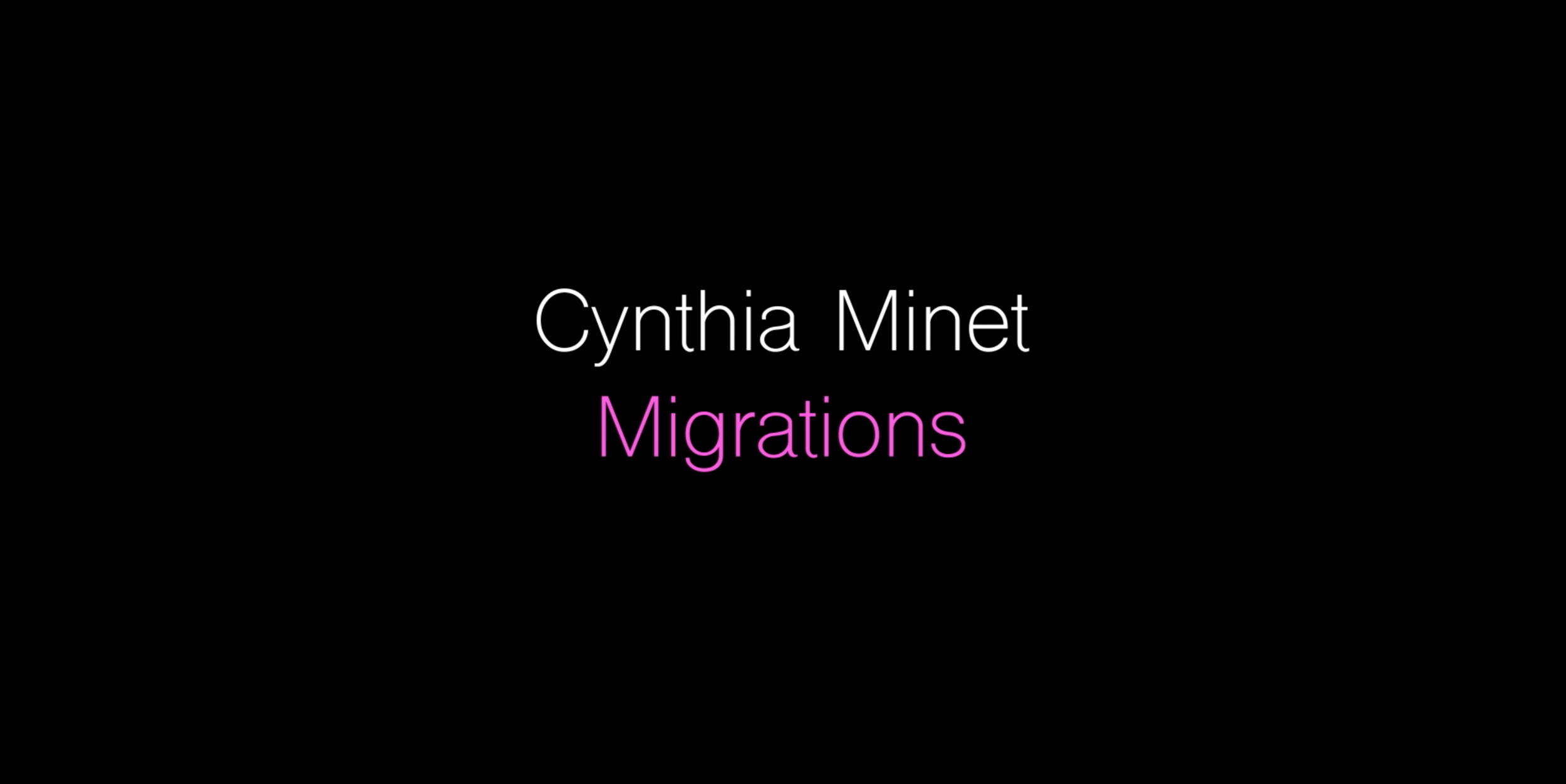 Cynthia Minet Migrations: A Documentary by Zframe