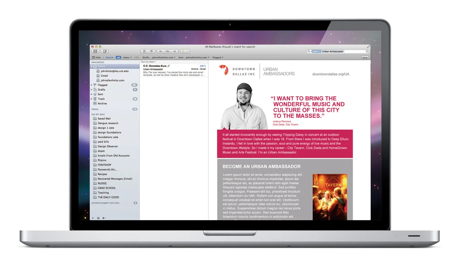 Urban Ambassadors Email Template