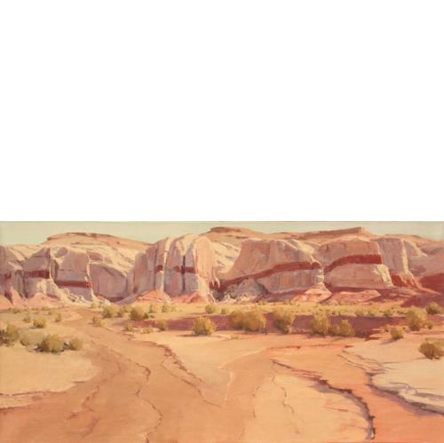 Red Stripe Cliffs, 24 x 48, Oil on Linen, LaFave Gallery