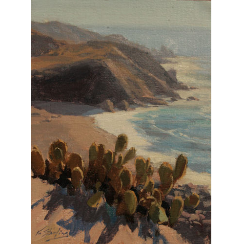 Cactus Overlook Catalina Island, 12 x 9, Oil on Linen, Kate Starling