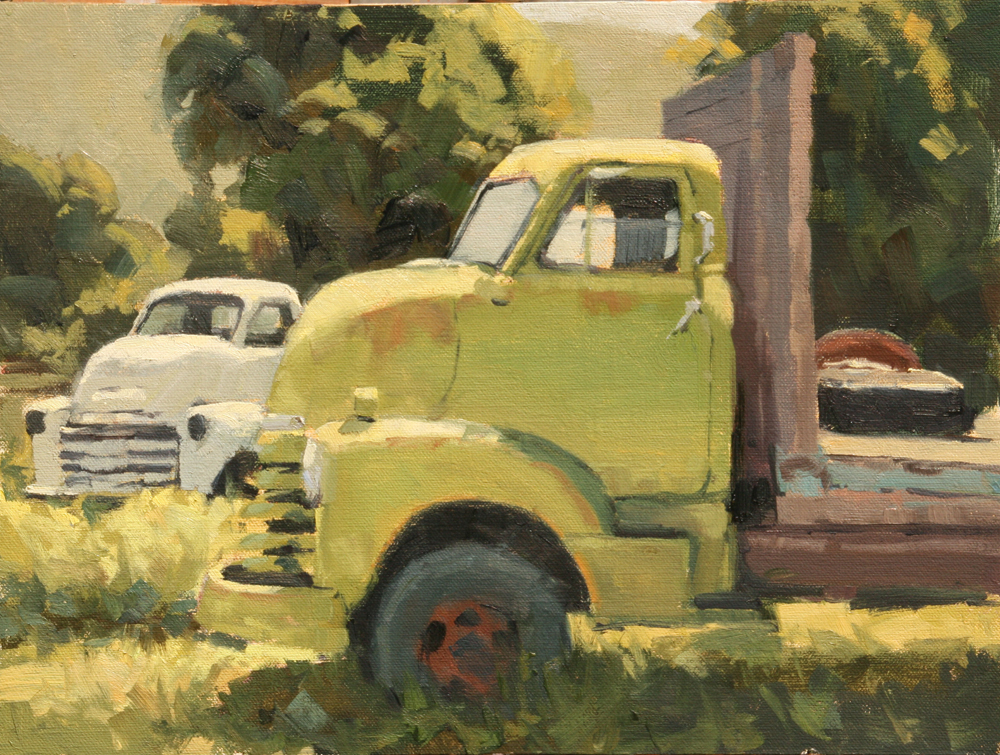 Green Truck, 12x16, LaFave Gallery