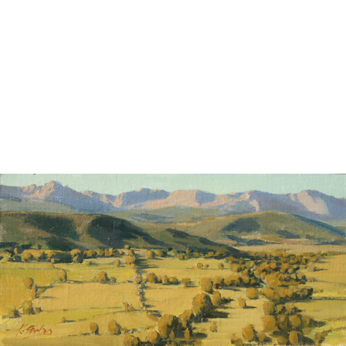 High Country Pastures, 8” x 16” , Oil on Linen