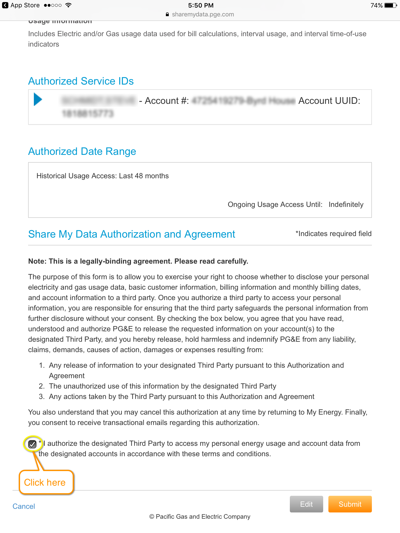 Confirm the right address