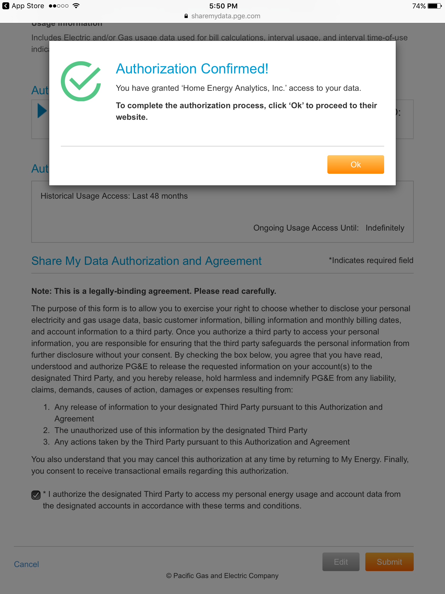 Authorization complete