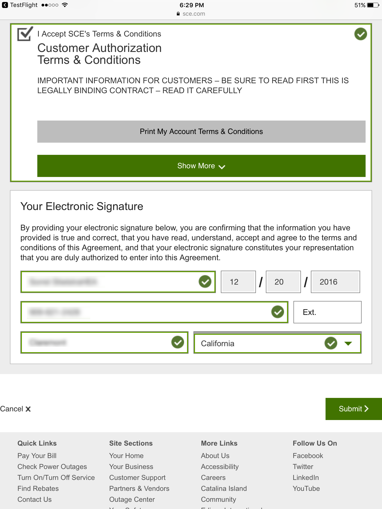 Electronic Signature, Phone and Location