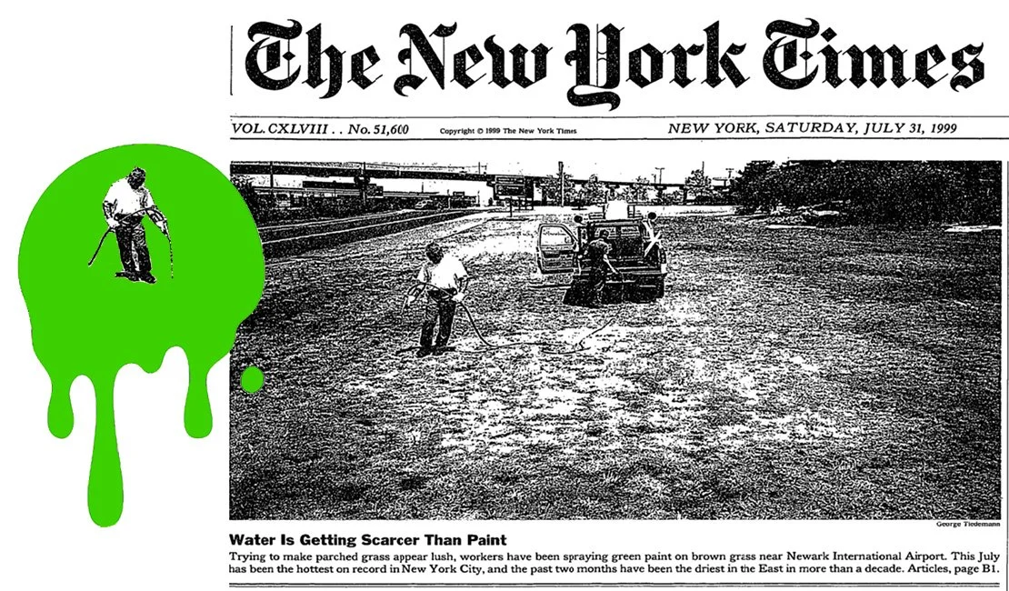 New York Times cover with article on heatwave
