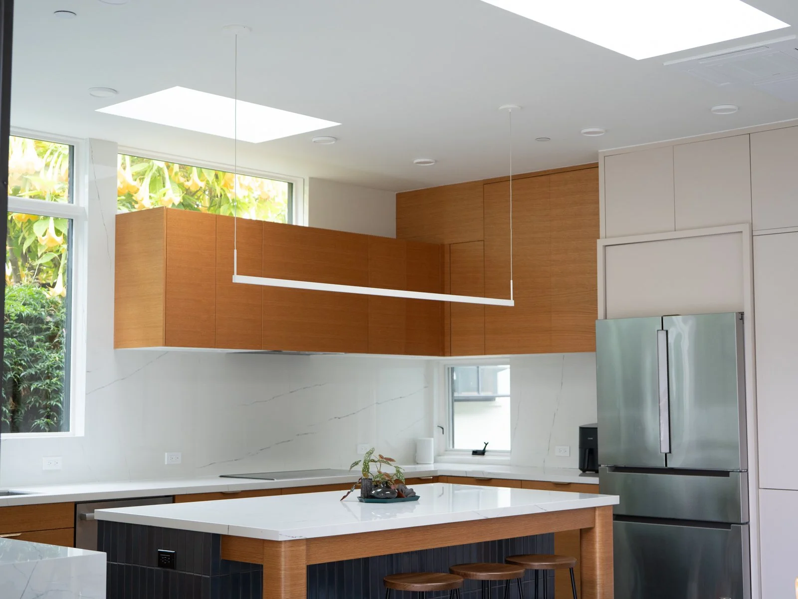  Skylights above kitchen island 
