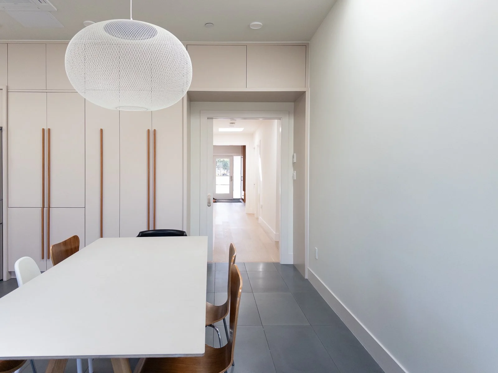  View of family corridor from kitchen addition 