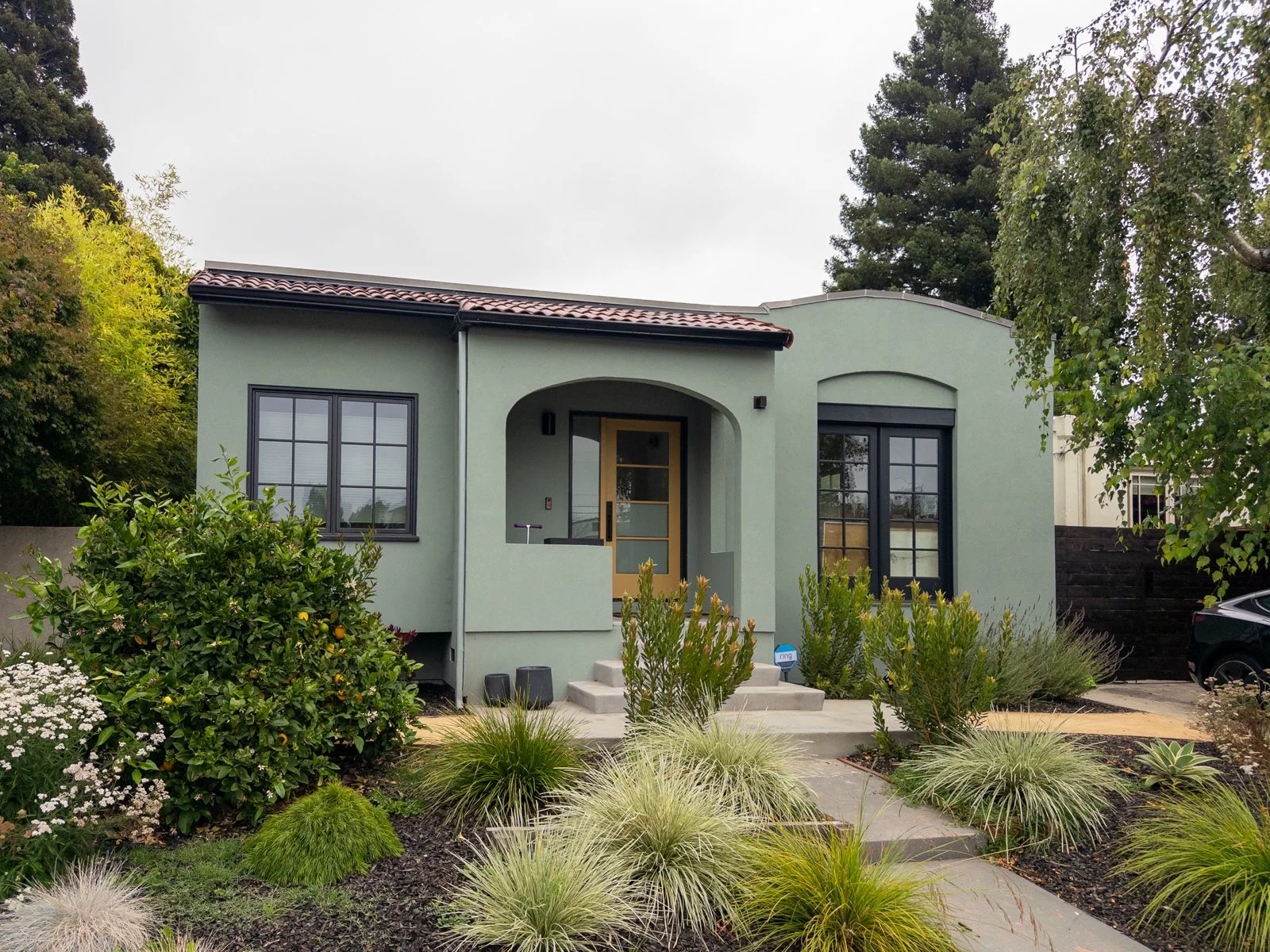  View of completed front facade. 