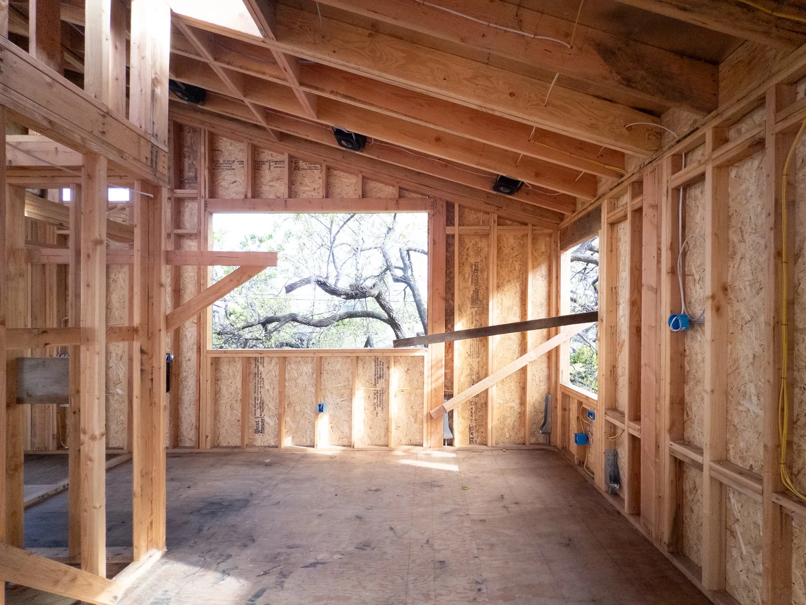  Primary bedroom during framing 
