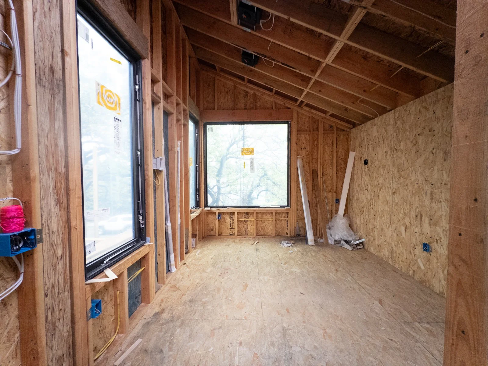  Loft bedroom with corner windows 