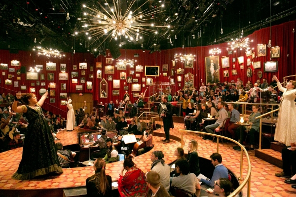 The incredible immersive set of Pierre and Natasha at the ART in Harvard Square