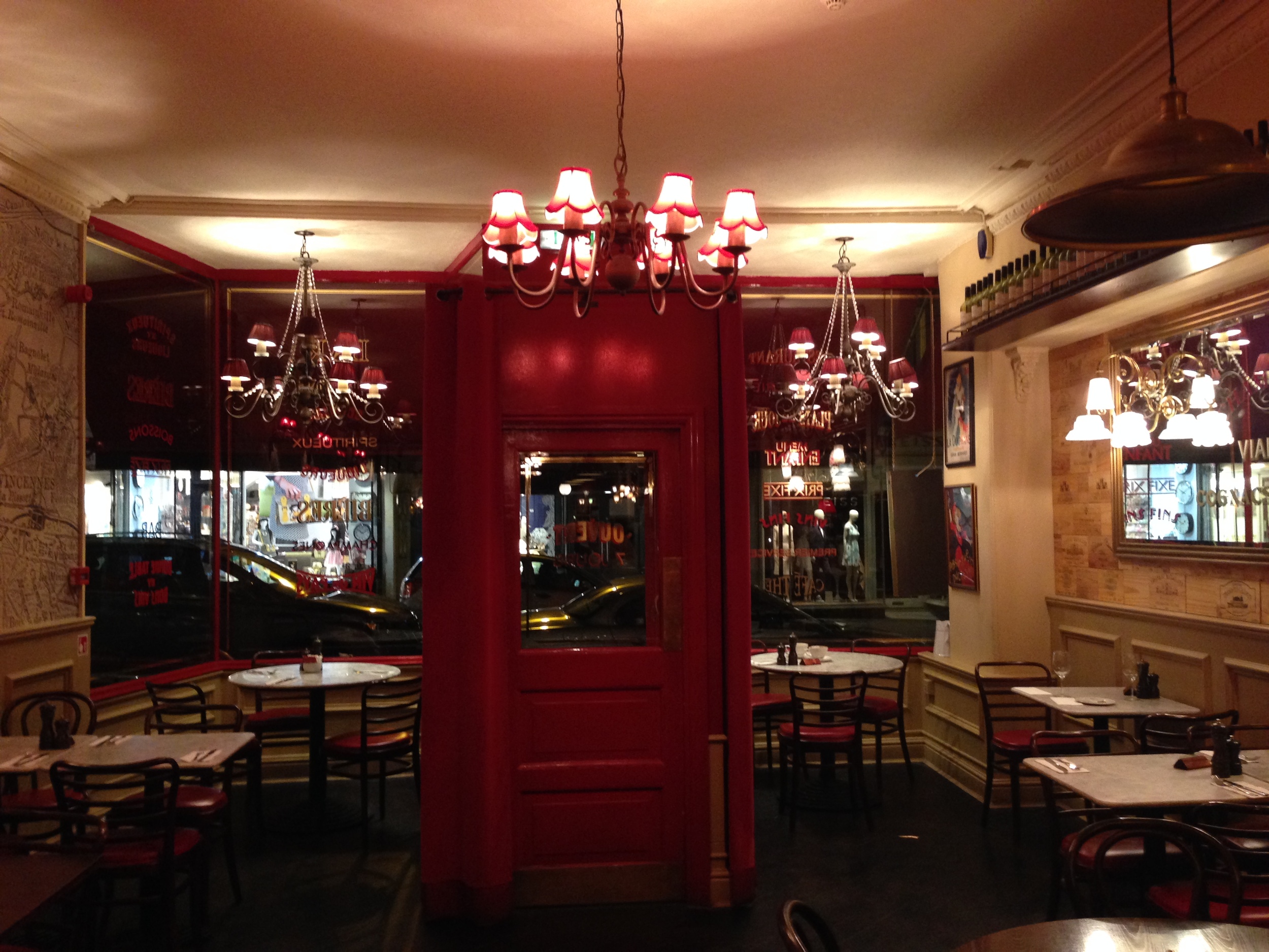 The entryway of Café Rouge. 