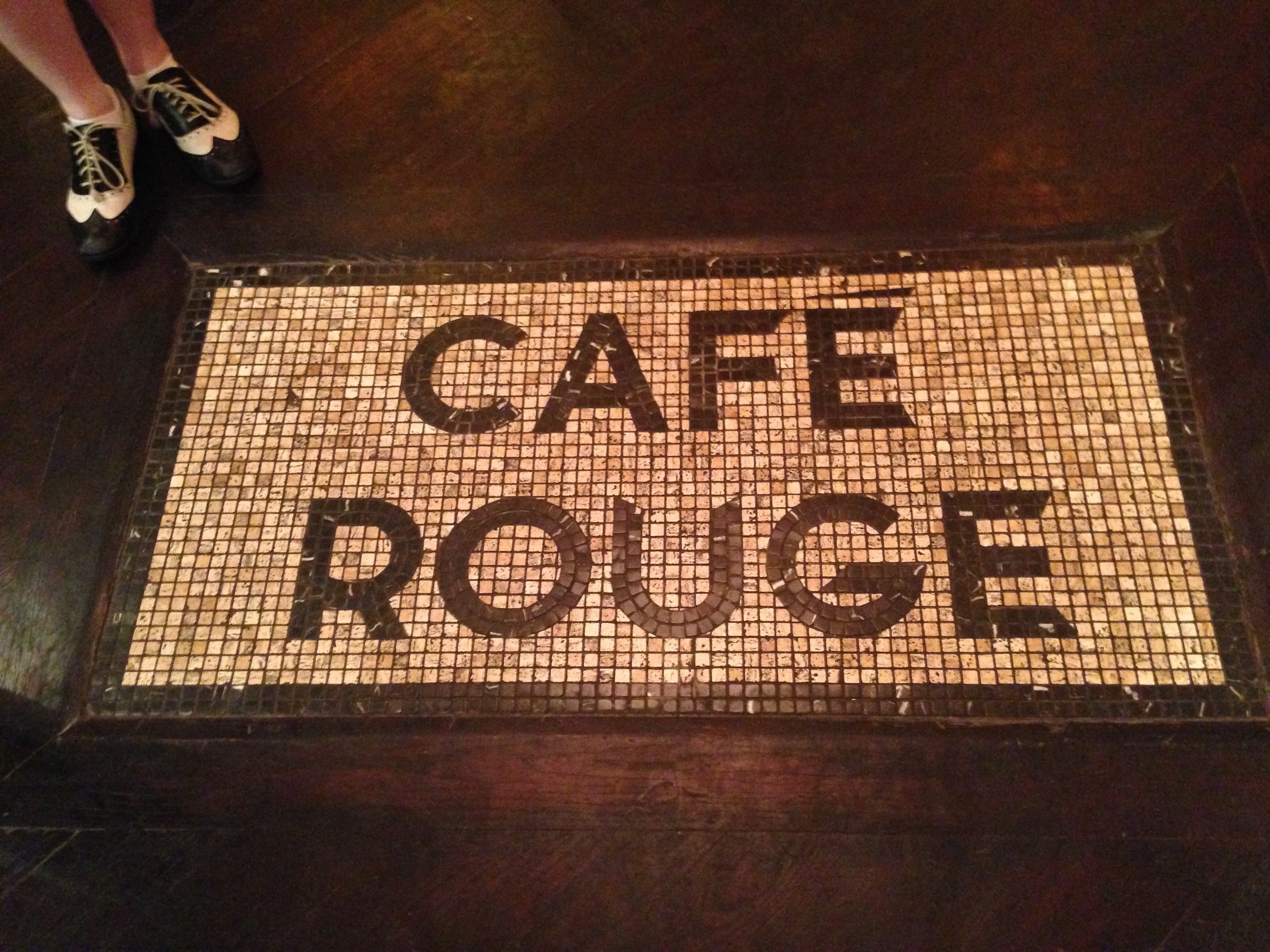  The Café Rouge mosaic, with a cameo from my favorite shoes. 