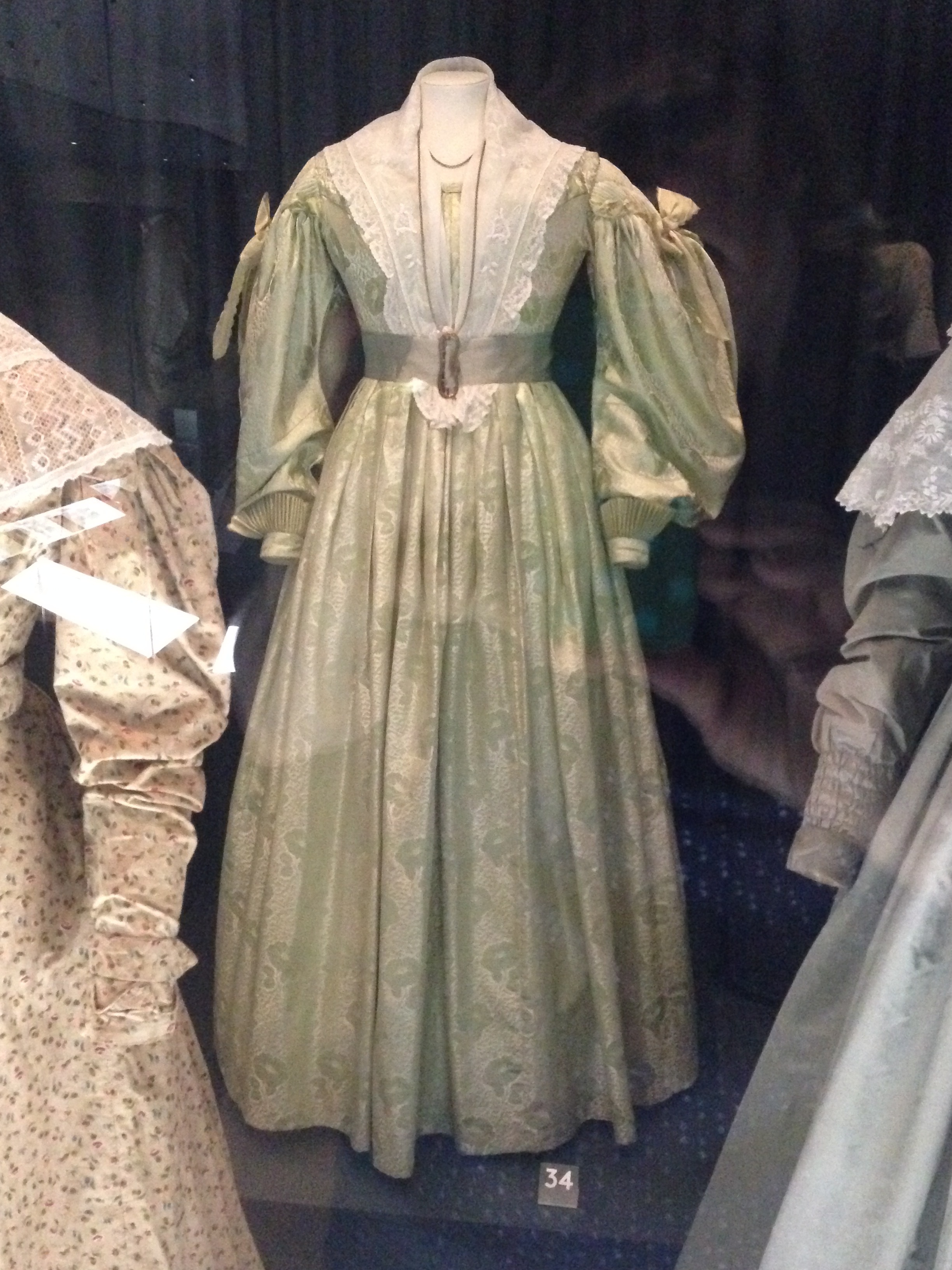  A 19th-century dress (post-regency, not sure when). 