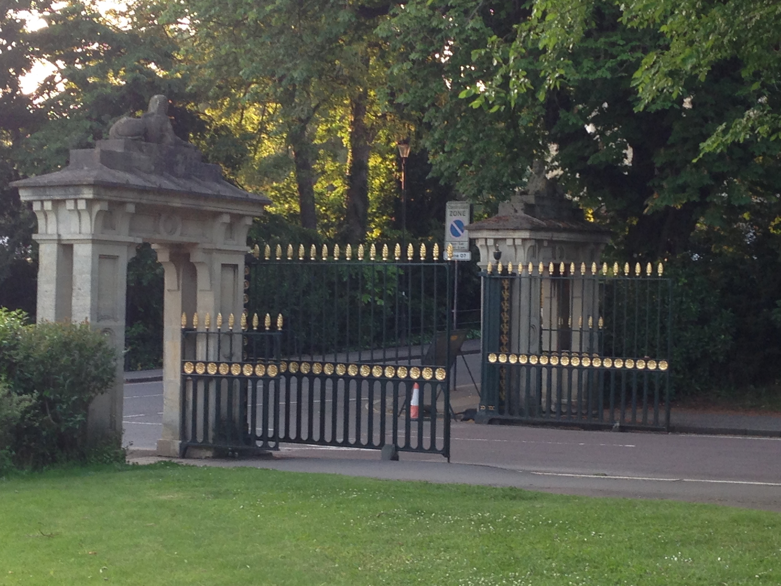  At one end of the park, there was a giant, gorgeous wrought iron fence. 