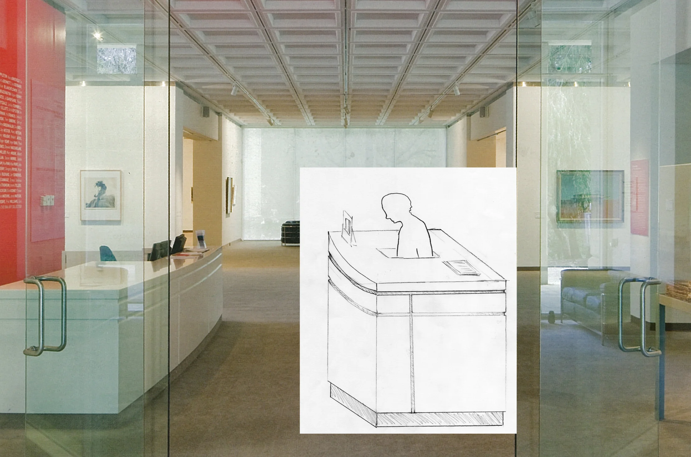 Sketch for Invigilator (The Artist is Not Present) 2015