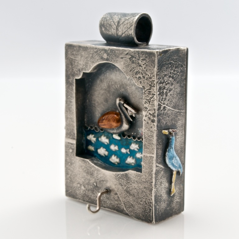 Voices; silver, bronze, stainless steel, vitreous enamel; 2015