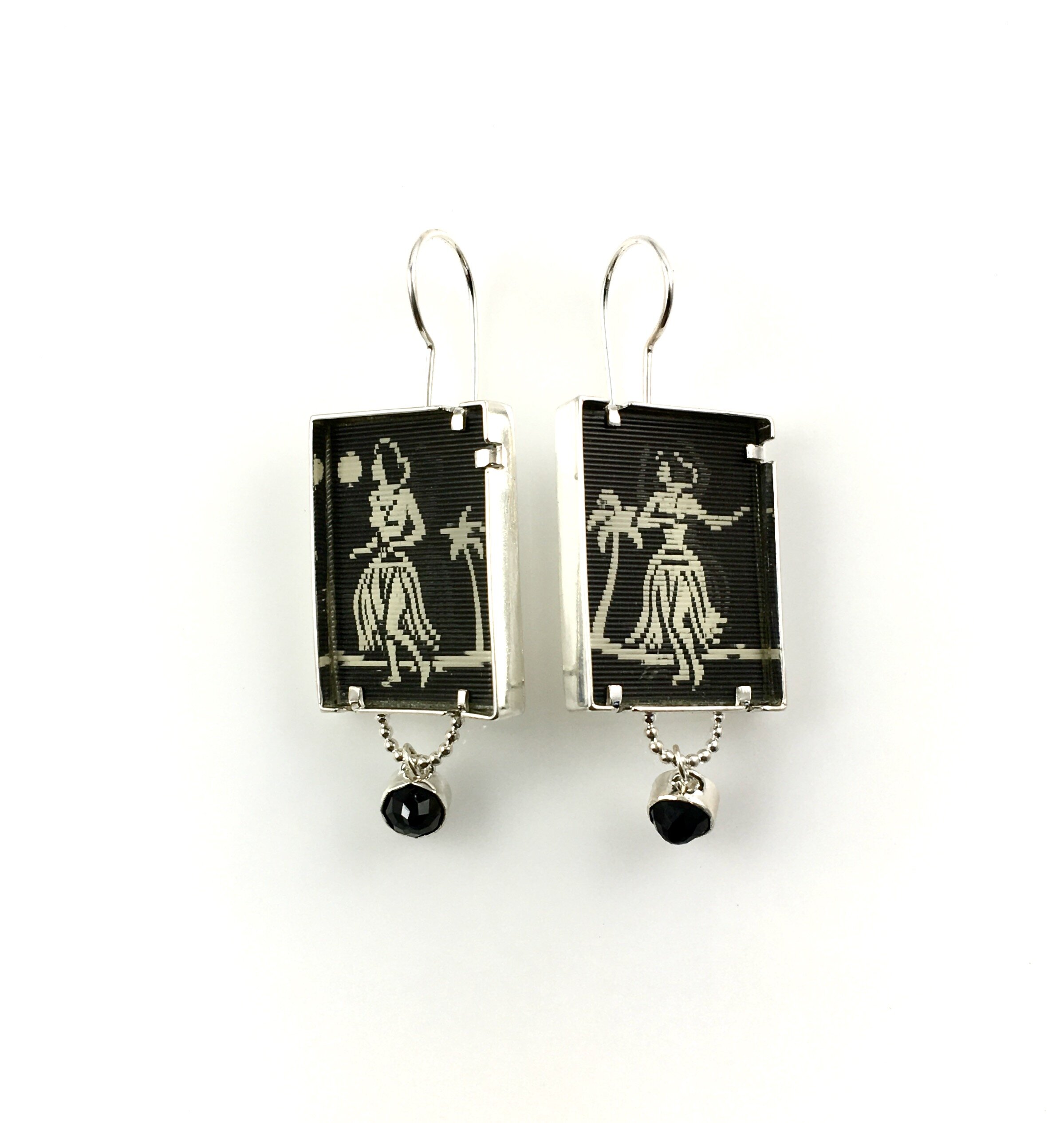 Custom Order for B: truth or buddha moon earrings