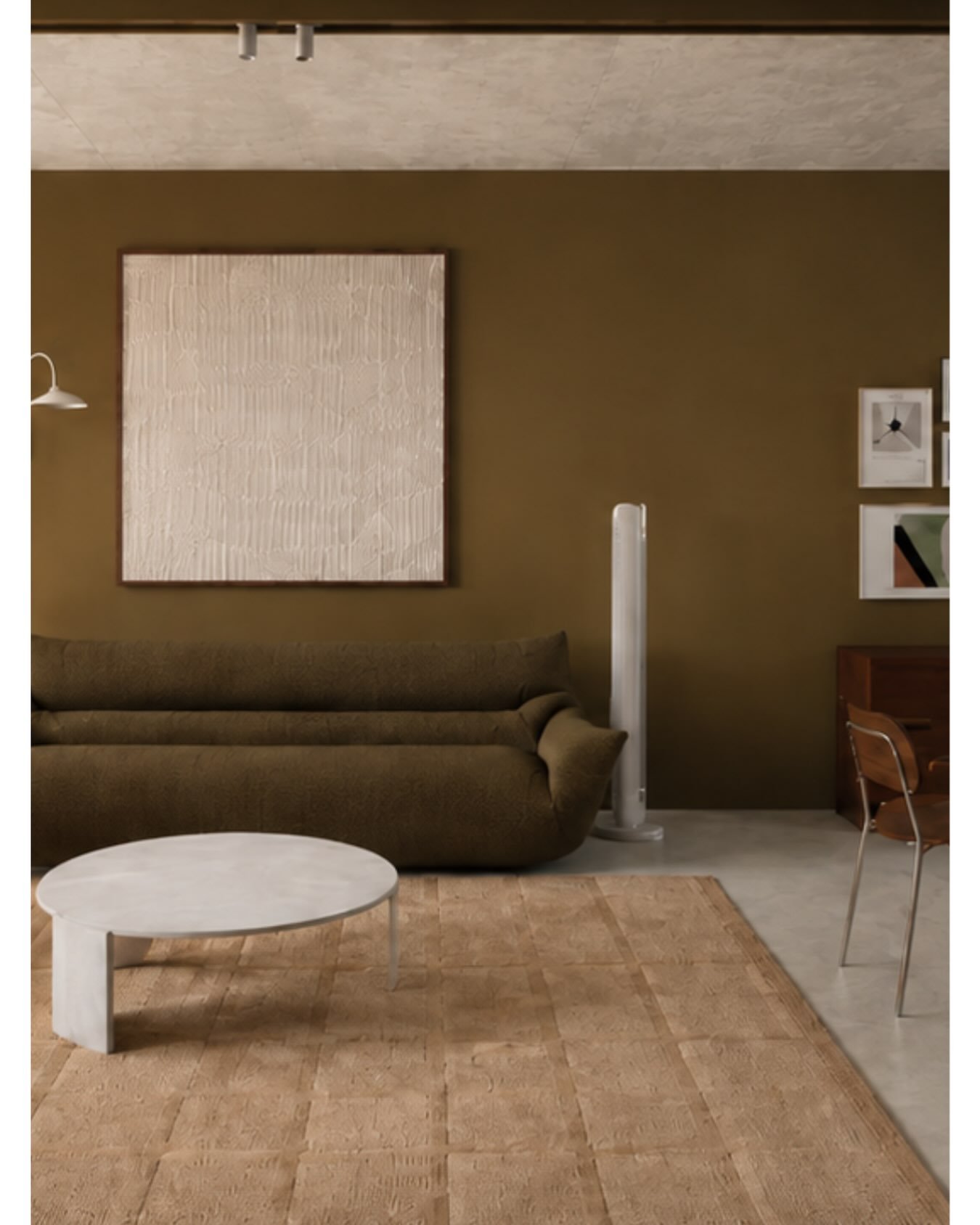 A new direction for this open-plan living and dining space, drawing on Danish and mid-century influences while responding to the home&rsquo;s existing architecture.

The existing concrete floor and ceiling were retained, with a warmer material palett