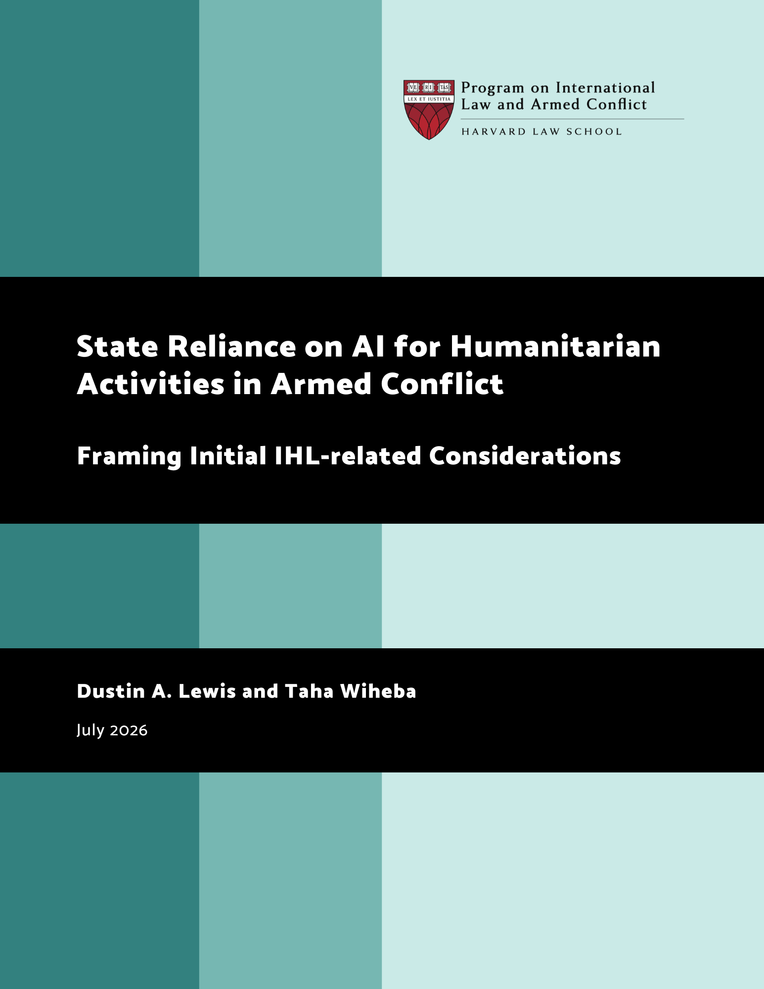 State Reliance on AI for Humanitarian Activities in Armed Conflict: Framing Initial IHL-related Considerations