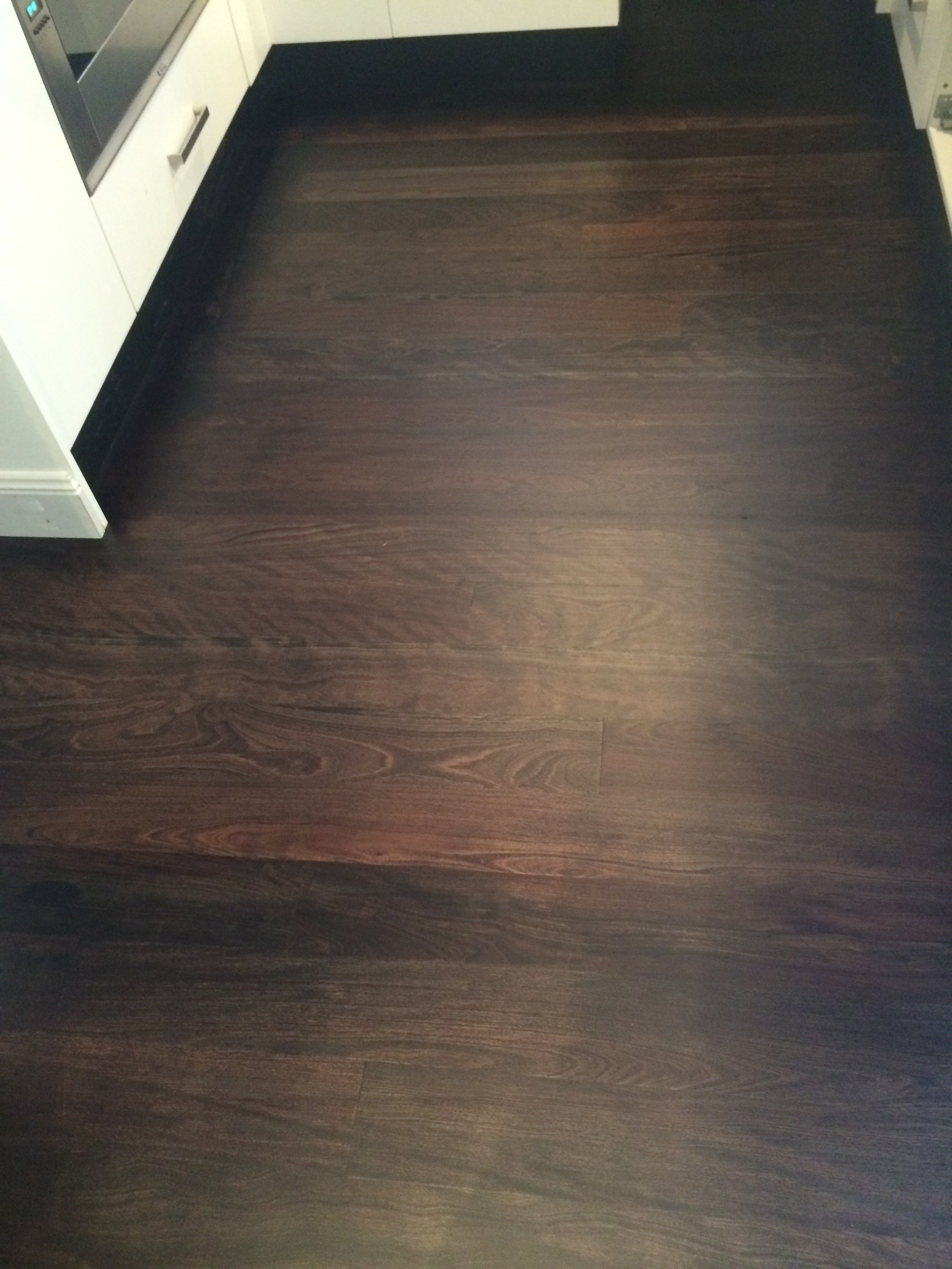  Brushbox solid wood 130mm floorboards stained with Black Japan 