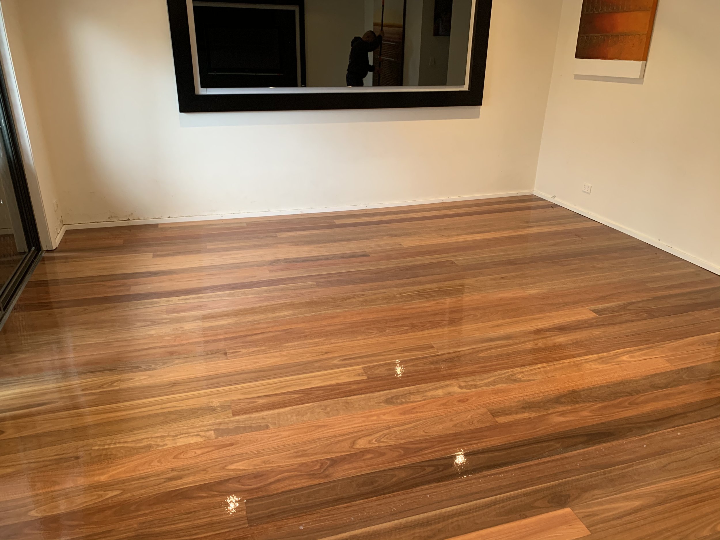  130mm solid solid timber floorboards in Spotted Gum 