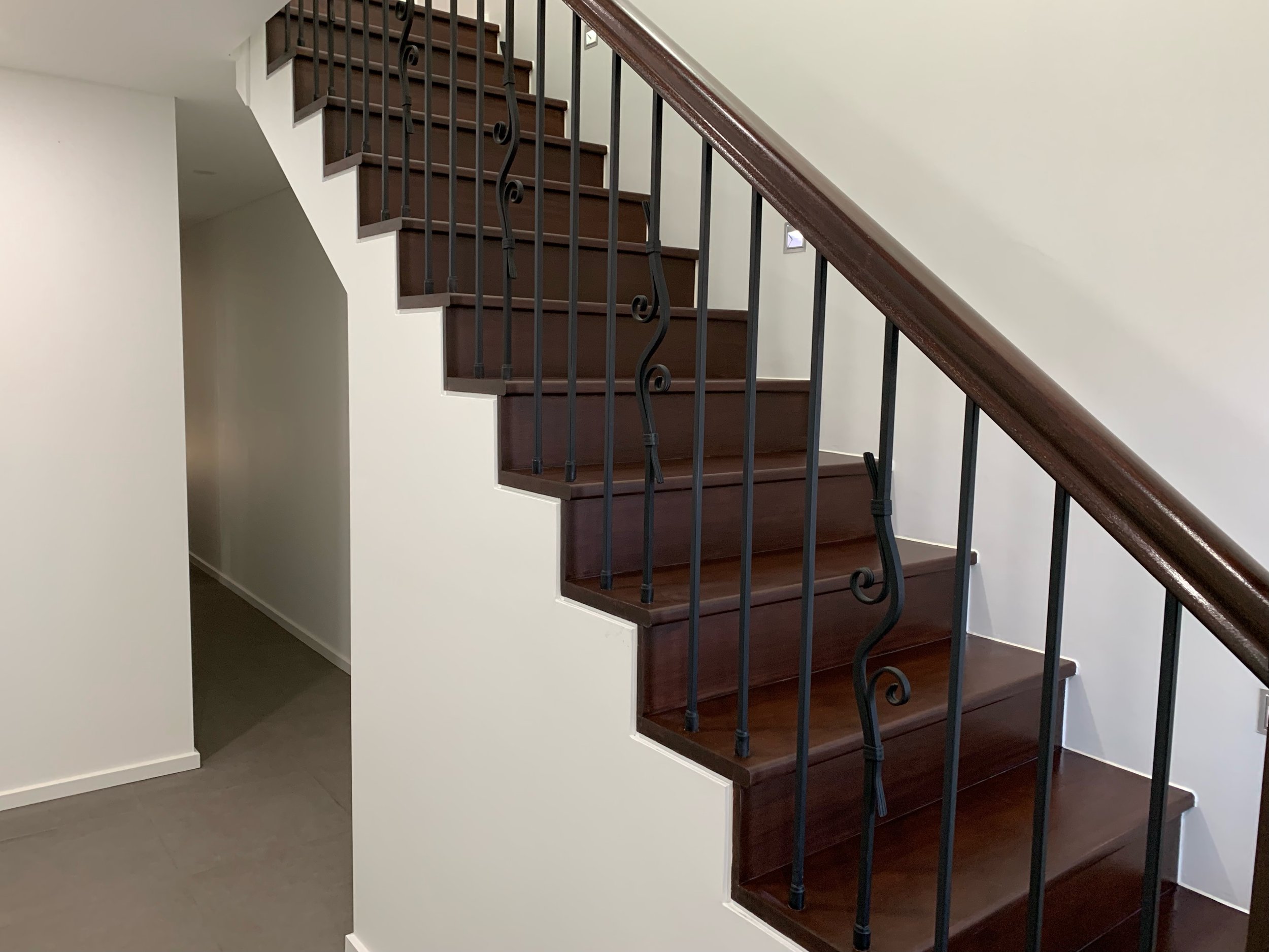  Blackbutt staircase custom stained to match handrail 