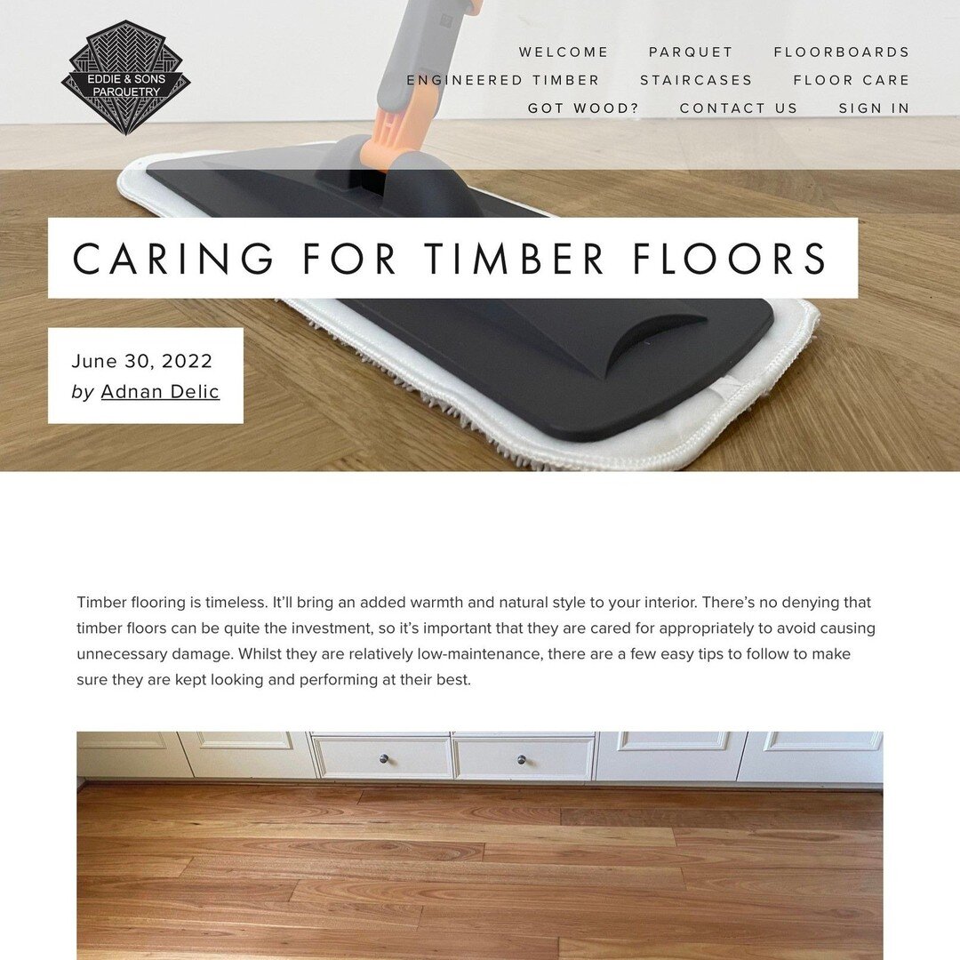 BLOG | Take a read of our latest blog post on our website which lists handy tips and tricks on maintaining your timber floor. We also detail some common cleaning methods which can actually reduce the life of your timber floor and its coating. We also