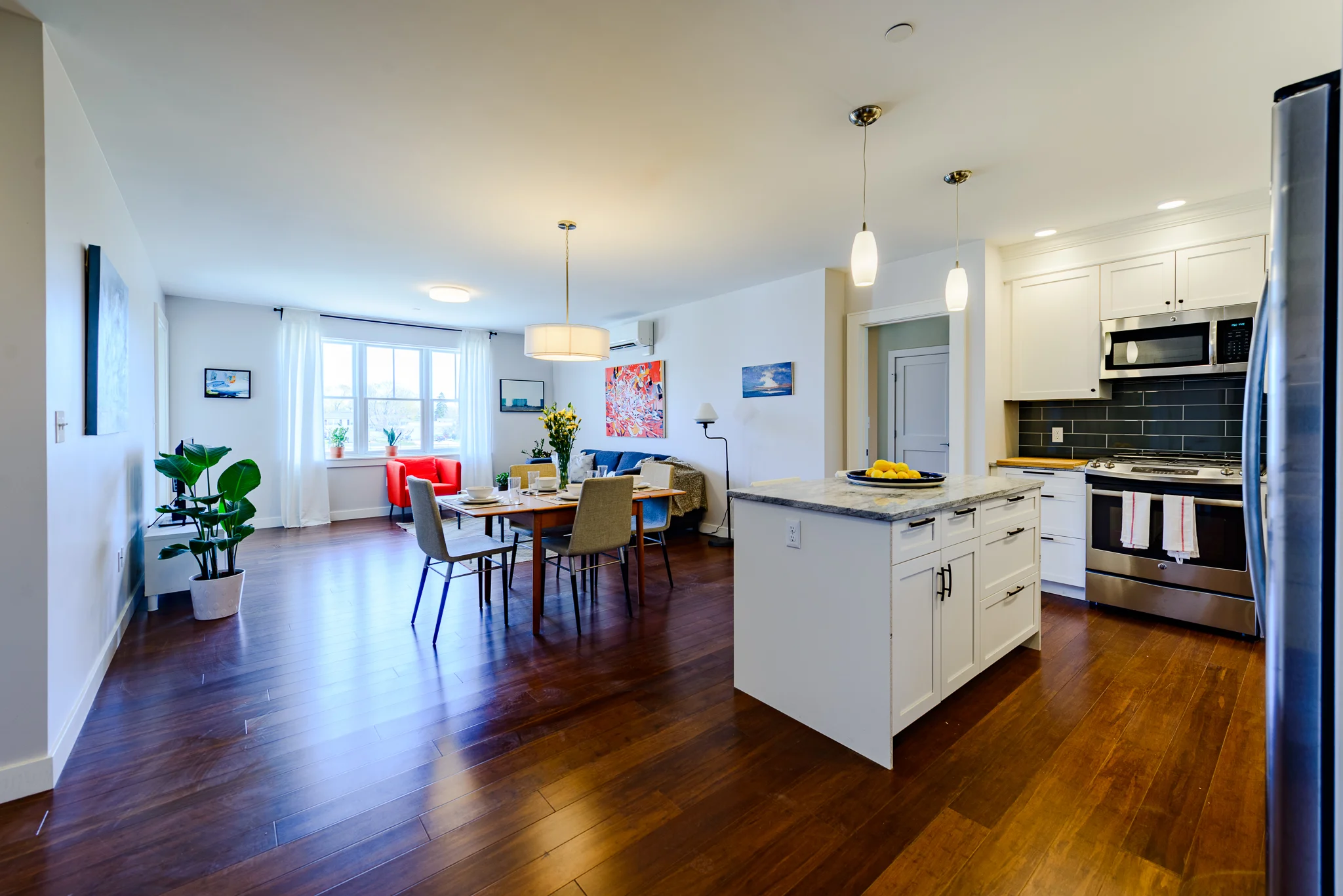 Kitchen and Living Room