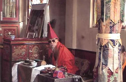 Dorlop Kunzang Kedrup during long life empowerment at Gonjang Monastery, India