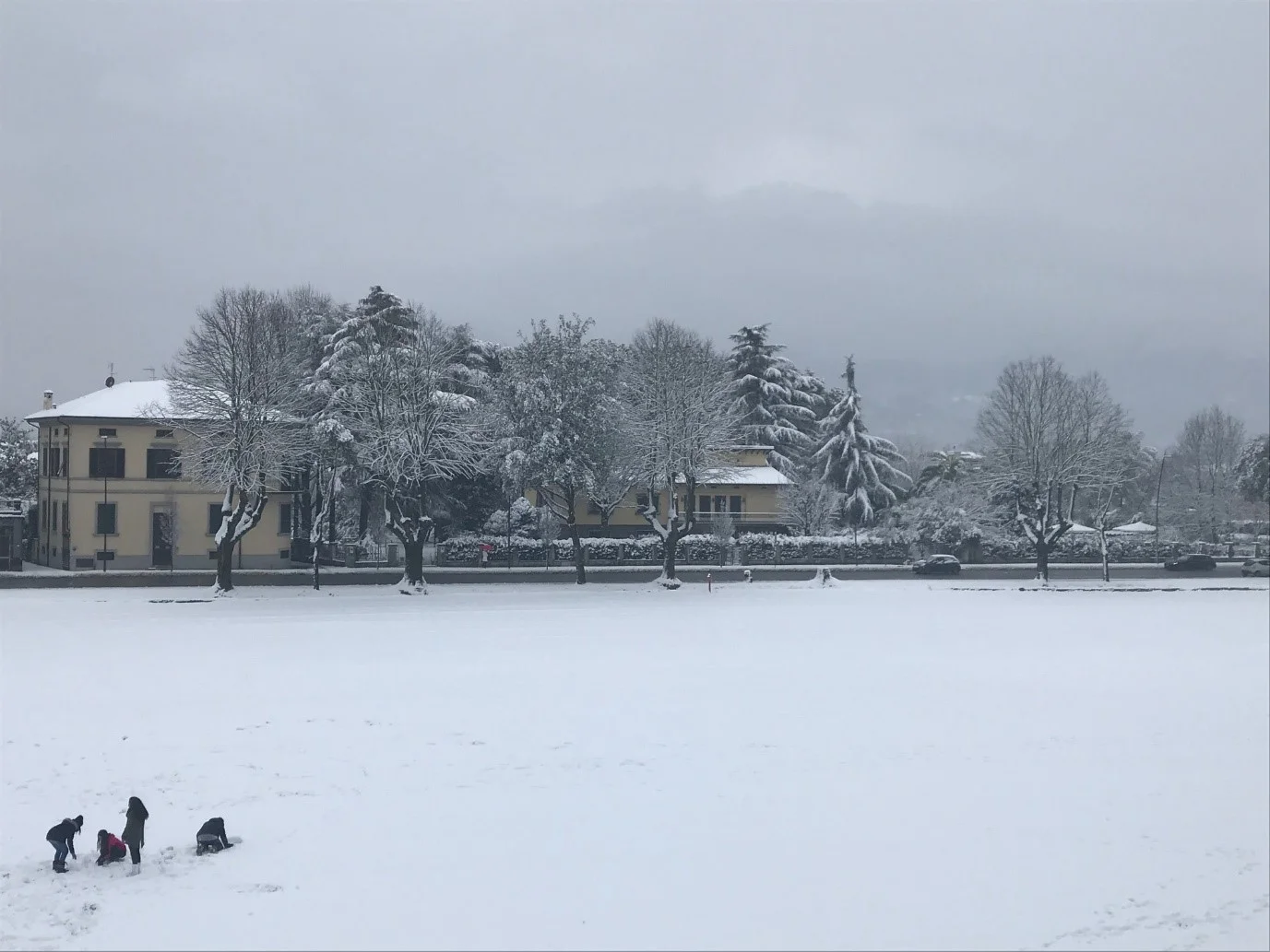 View from the wall looking south over the Viale Giosuè Carducci