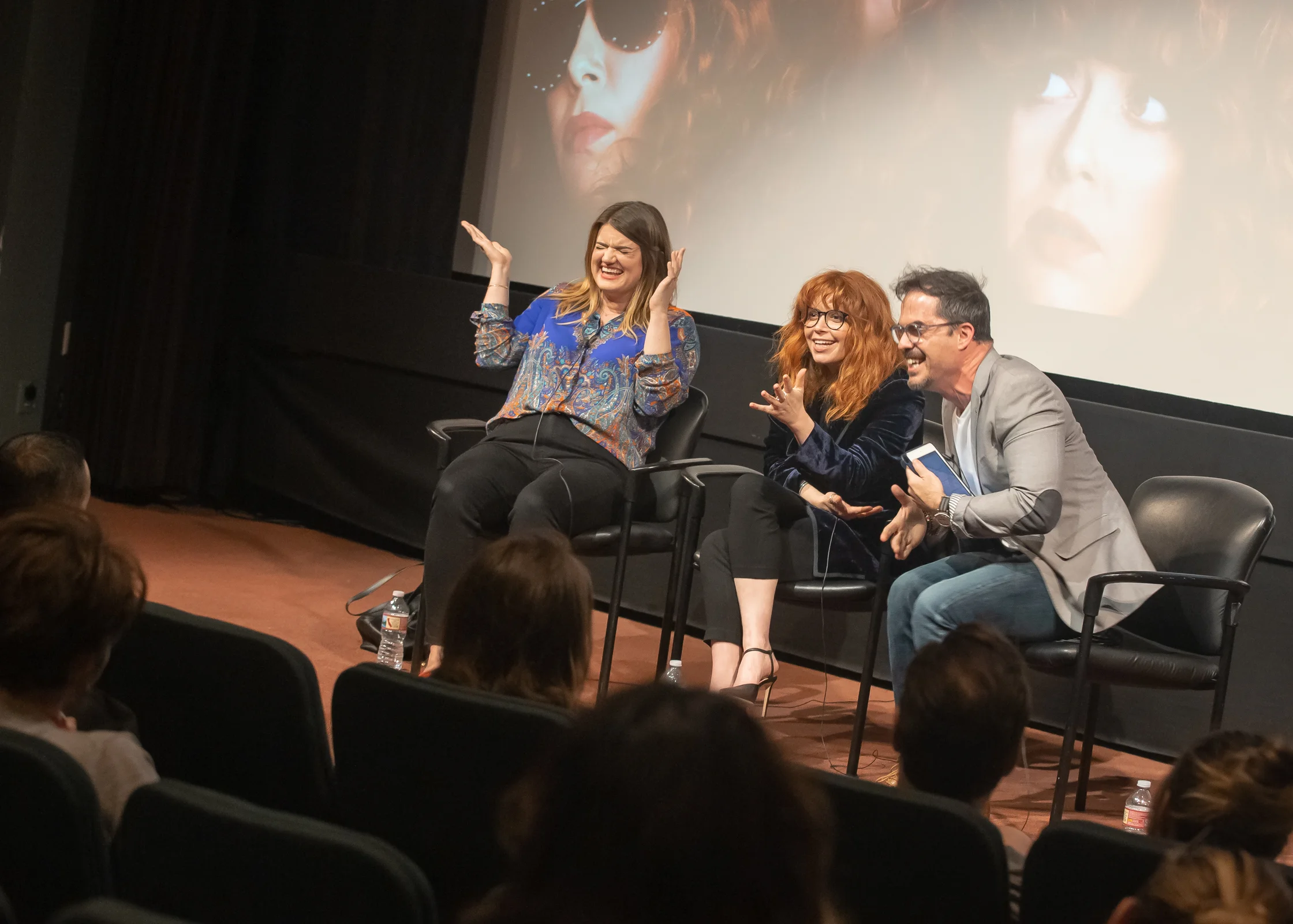 Natasha Lyonne, Leslye Headland, and Chris Schwartz having a blast at AFI. Image provided by Chris Schwartz .