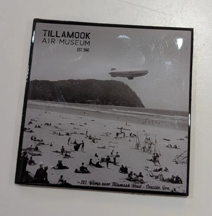 Blimp Over Seaside Magnet