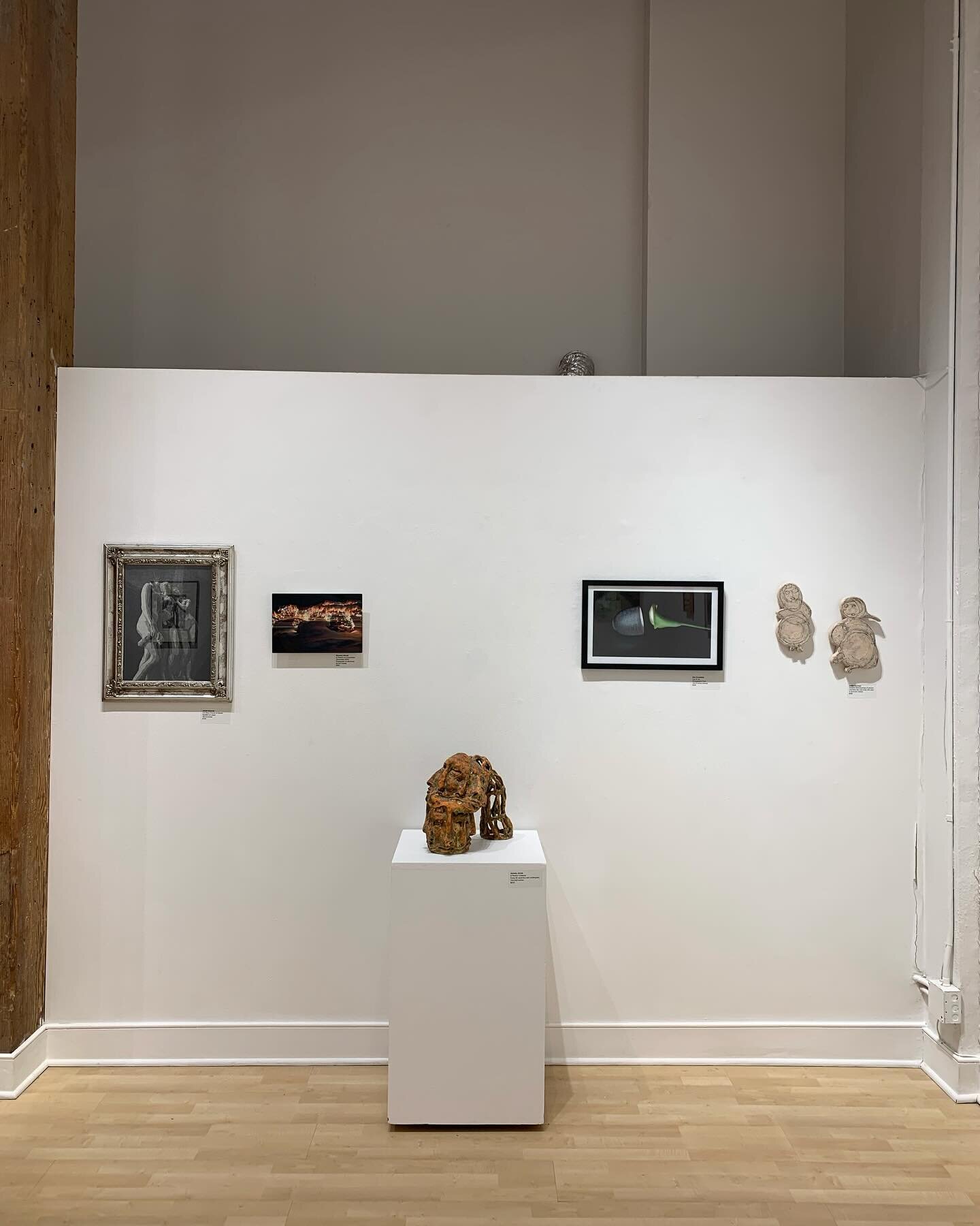 Open Loop art will be up through April 6!
From left to right:
@janellhsart Janell Hammer
Les Deux Graces et Demie

@bphotographymn Brandon Movall
In Search of a Connection

@jeremy.jones.art Jeremy Jones
A Perfect Collapse

@debgrossfield Deb Grossfi