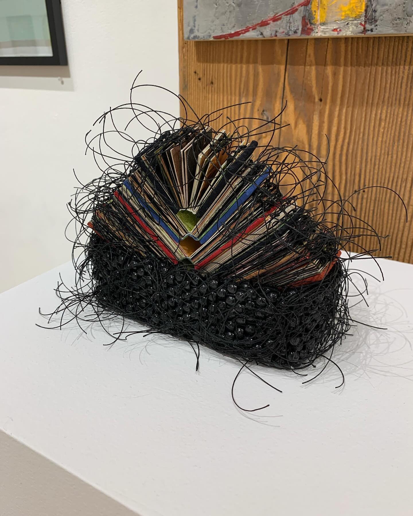 Lin Lacy&rsquo;s &ldquo;Recycled Words Contained&rdquo; now on view through May 18. The gallery is open Thursdays through Saturdays noon to 6pm. Stop by to see this and the other wonderful work of What Fierce Looks Like: The Artists of the Women&rsqu