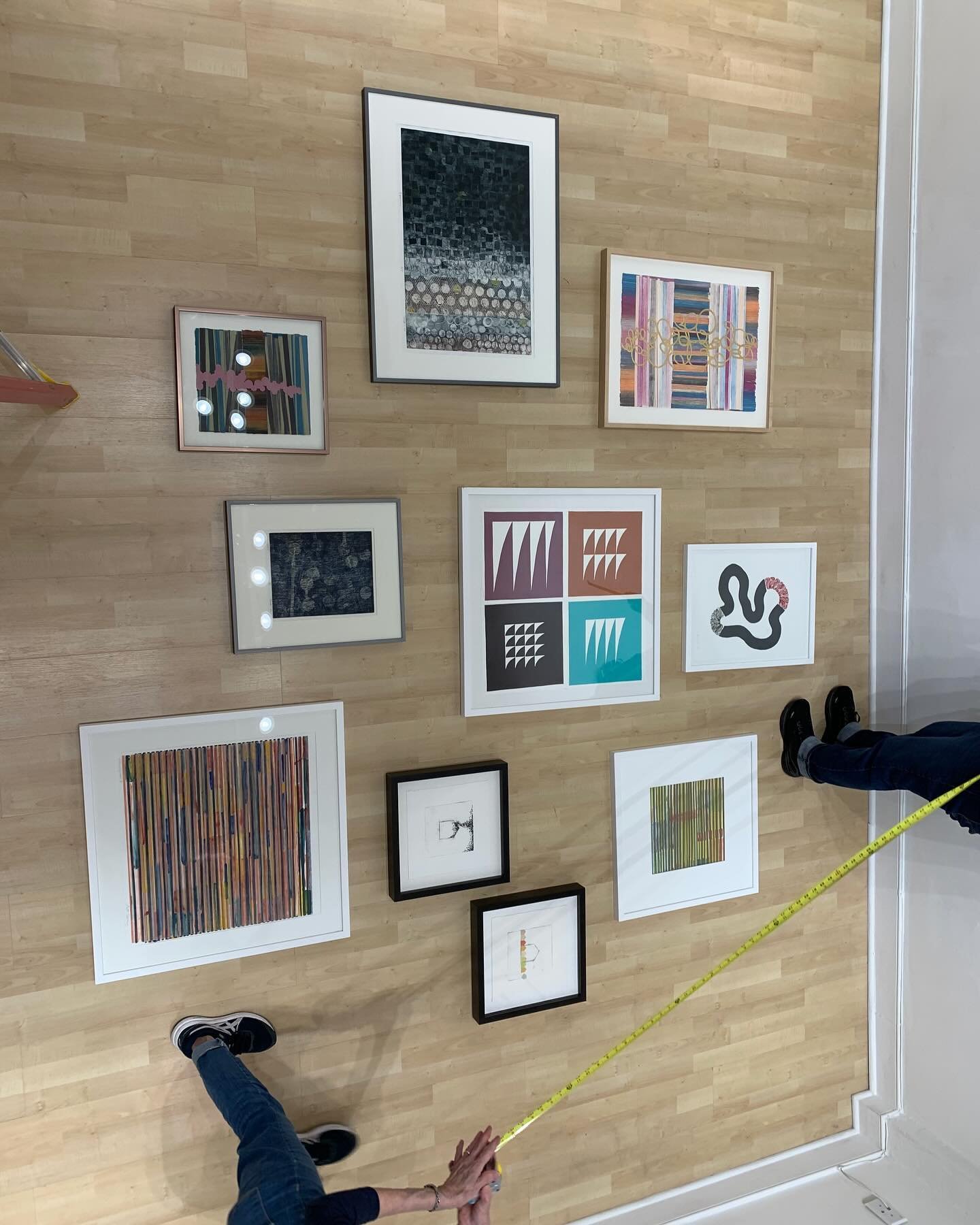 We&rsquo;ve been busy! @gwenaveril @bdorsey48 @ingridartworks @pattyssketches @deantrisko install sneak peek!

Permutations opening this Thursday, May 23 with a reception Saturday from 3-6pm! 

Print works by Beth Dorsey, Gwen Partin, Ingrid Restemay