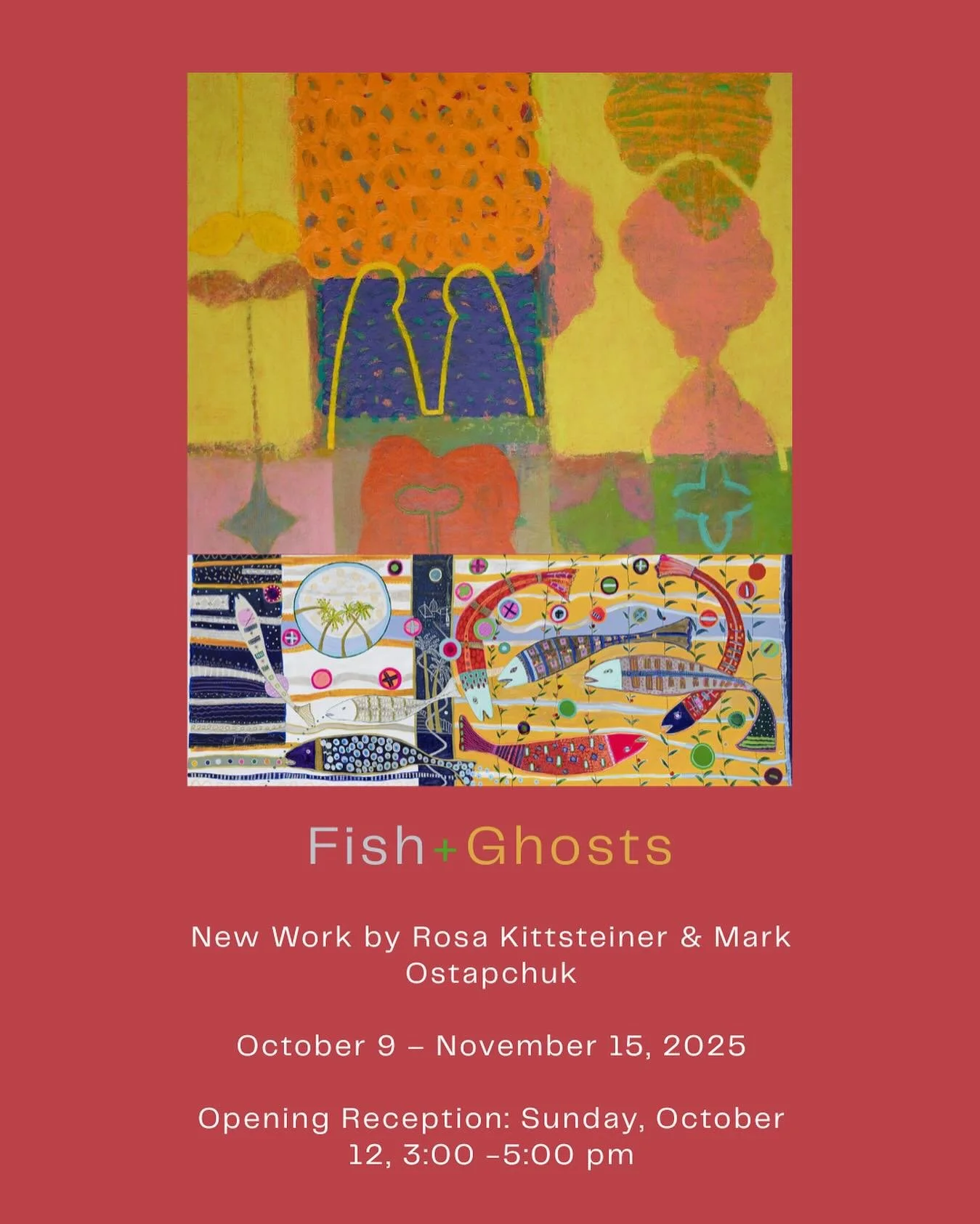 We are excited for what&rsquo;s coming up @formcontentgallery. Save the 📆! 

Form+Content Gallery is pleased to present Fish+Ghosts by @rp_kittsteiner_art and @huck_ostap . Both artists share time spent in Minneapolis developing artwork. Their pictu